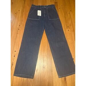 NEW Zara Straight Leg Mid-Rise Dark Wash Jeans Women’s Sz 30